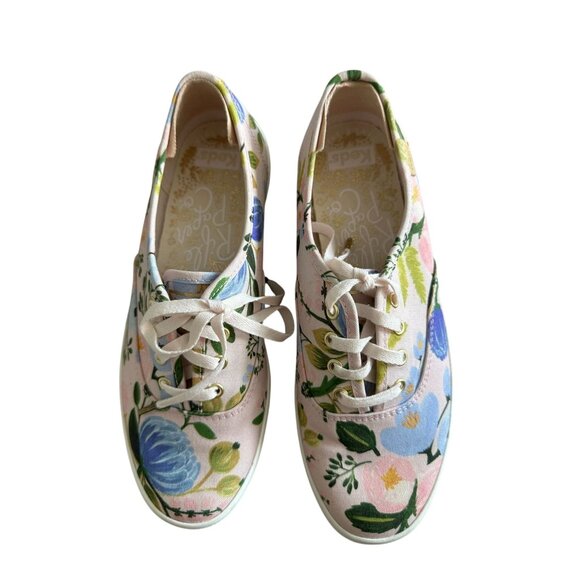 KEDS Rifle Paper Company Floral Print Lace Up Sneakers Size 5.5 - Picture 3 of 5
